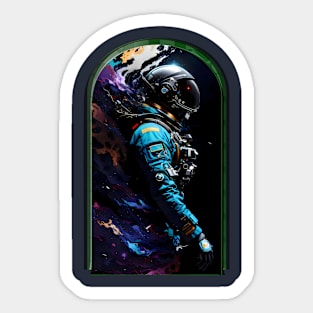 Astronaut and space Sticker